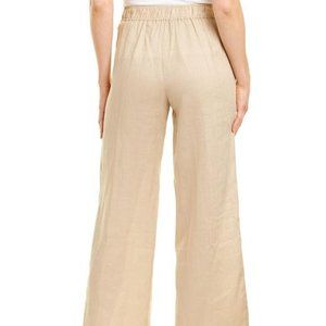 NWT Go-Silk Women's Classic Pull Up Linen Pants Size XL Beige So Nice $228 C0157
